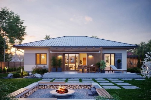 Projekt domu DM-6651  - wykończenie elewacji