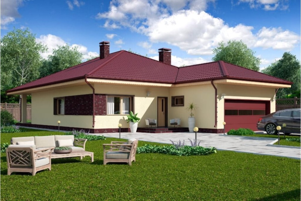 Projekt domu DM-6604 - wykończenie elewacji