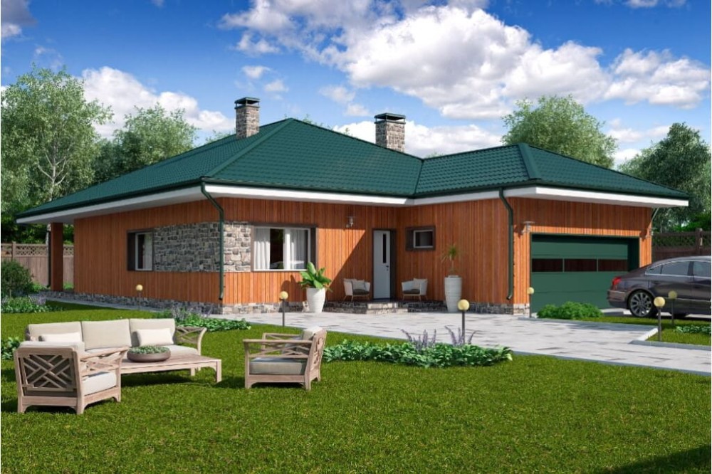 Projekt domu DM-6604 - wykończenie elewacji