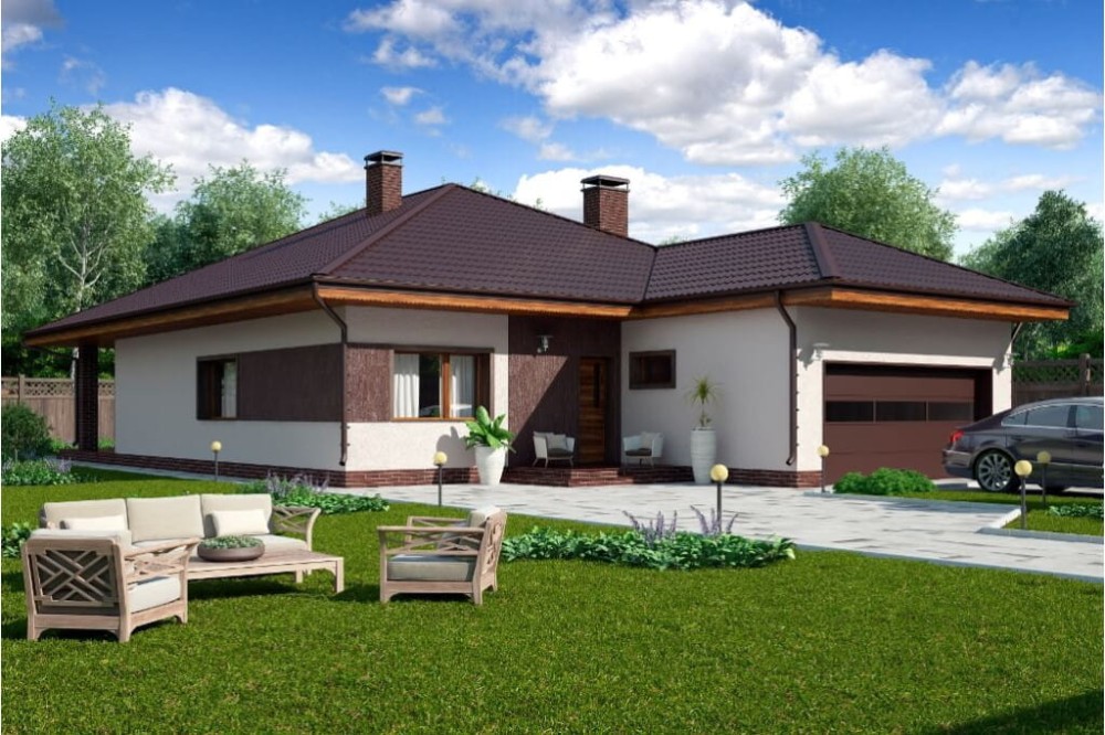 Projekt domu DM-6604 - wykończenie elewacji