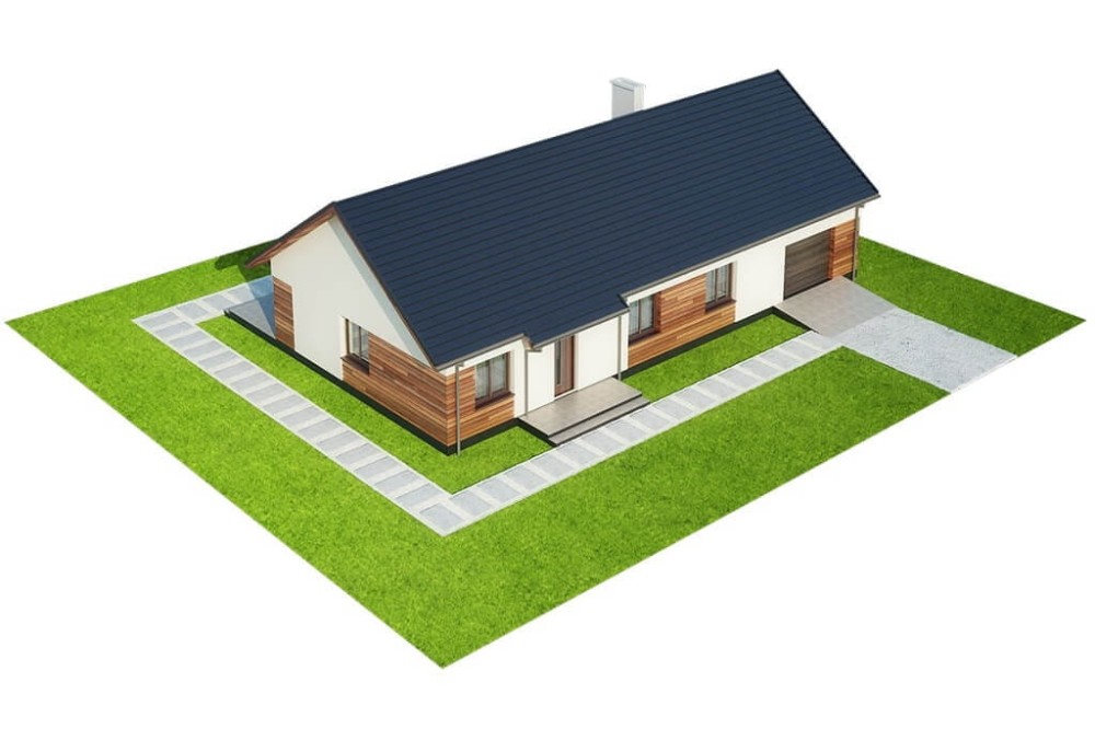 Projekt domu Siódmaczek DM-6678,jednorodzinny, niepodpiwniczony, jednokondygnacyjny z garażem jednostanowiskowym  - model