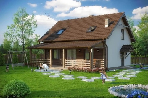 Projekt domu DM-6500 - wykończenie elewacji