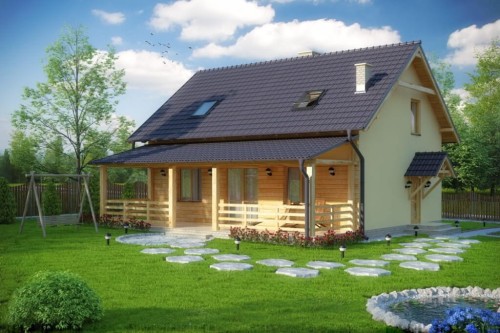 Projekt domu DM-6500 - wykończenie elewacji