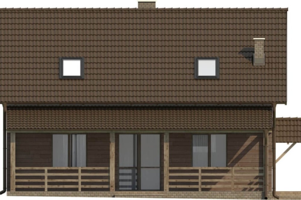 Projekt domu DM-6500 - elewacja ogrodowa