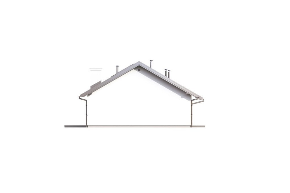 Projekt domu Zernetis DM-6827, parterowy, jednorodzinny, niepodpiwniczony - wizualizacja elewacji lewej