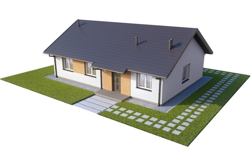 Projekt domu Zernetis DM-6827, parterowy, jednorodzinny, niepodpiwniczony -  model