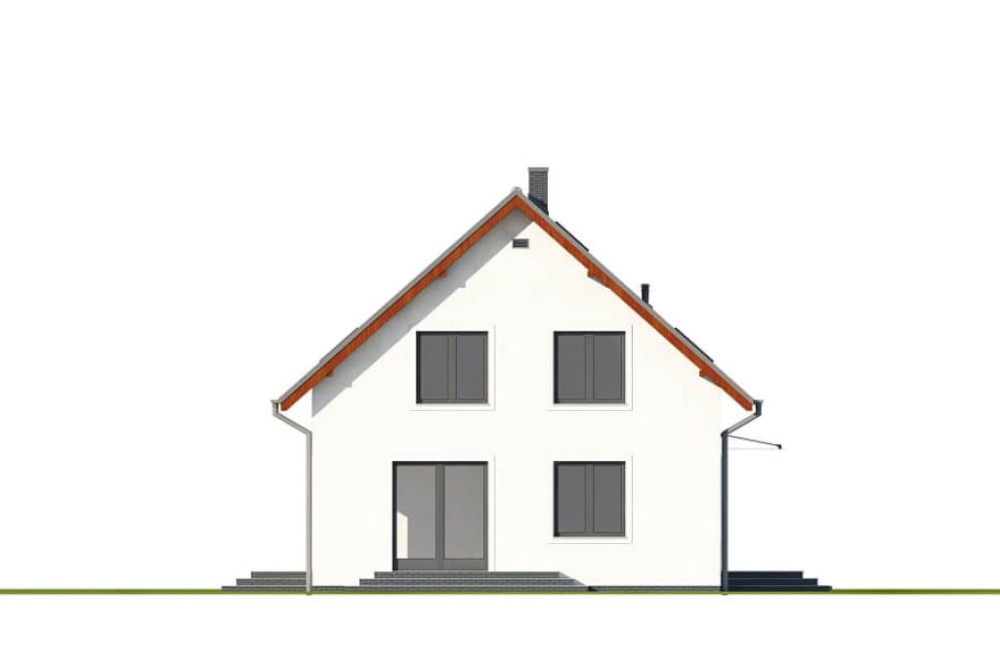 Projekt domu DM-6653 - elewacja boczna