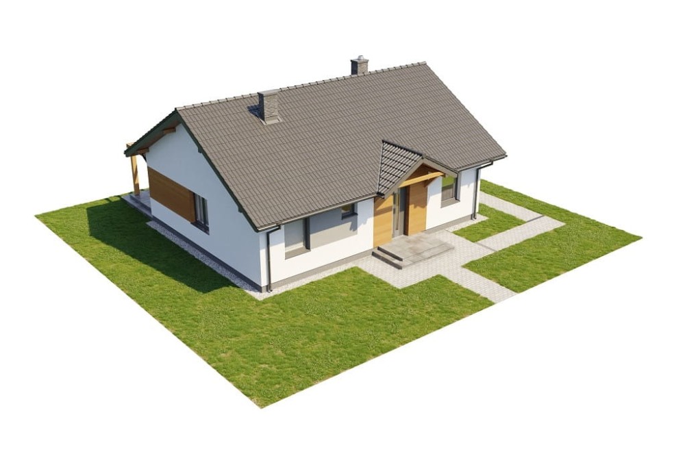Projekt domu Briga DM-6698,parterowy, niepodpiwniczony, bez garażu, jednorodzinny  - model