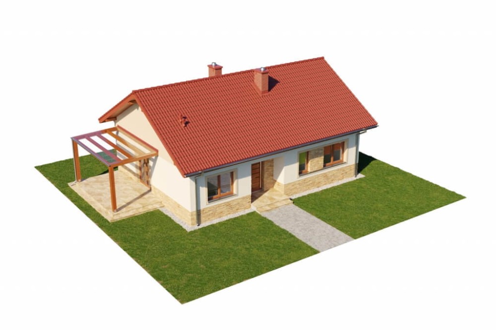 Projekt domu Ligustr DM-6637, parterowy, jednorodzinny, bez podpiwniczenia - model