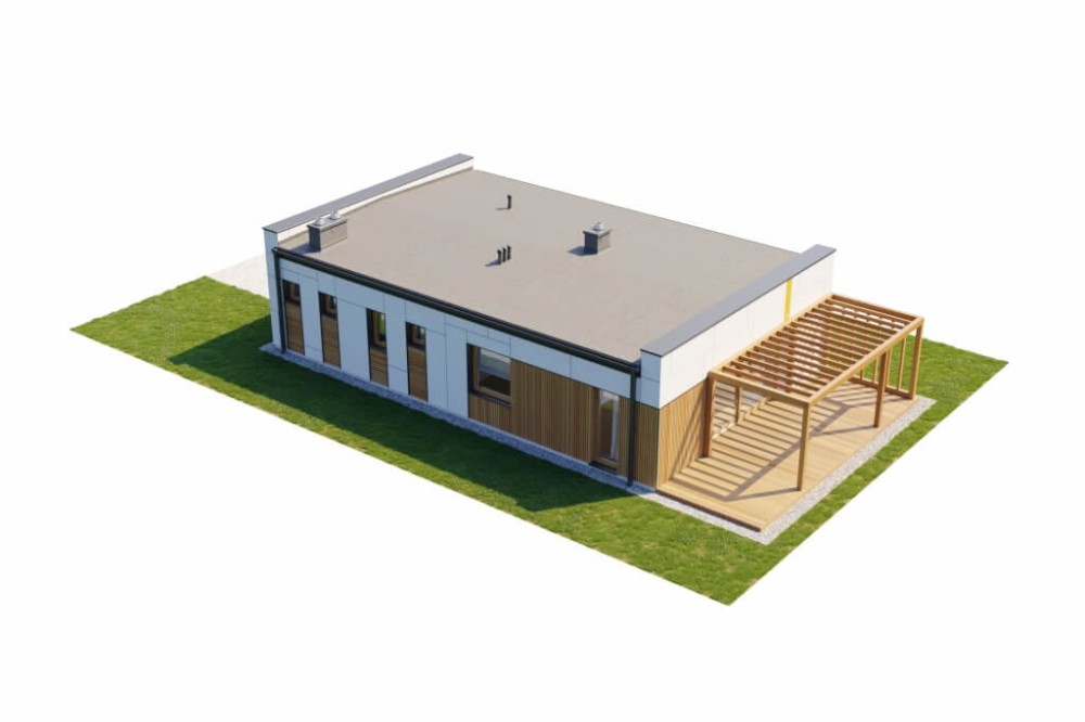 Projekt domu Weigela DM-6636,parterowy, niepodpiwniczony, bez garażu  - model