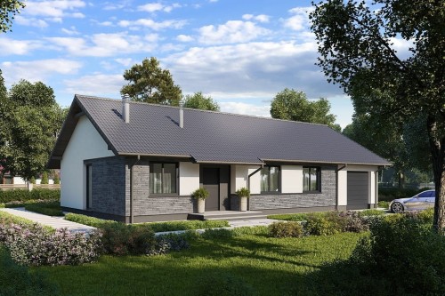 Projekt domu DM-6616 G  - wykończenie elewacji