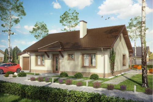 Projekt domu DM-6546 - wykończenie elewacji