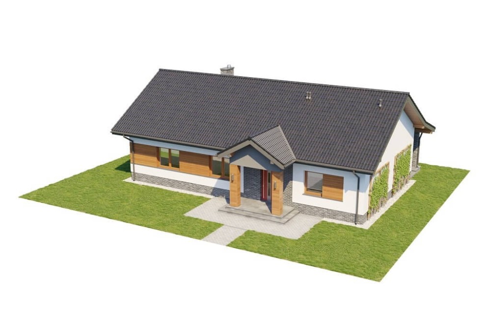 Projekt domu Rogatek  DM-6657,parterowy, jednorodzinny, tradycyjny, bez garażu - model