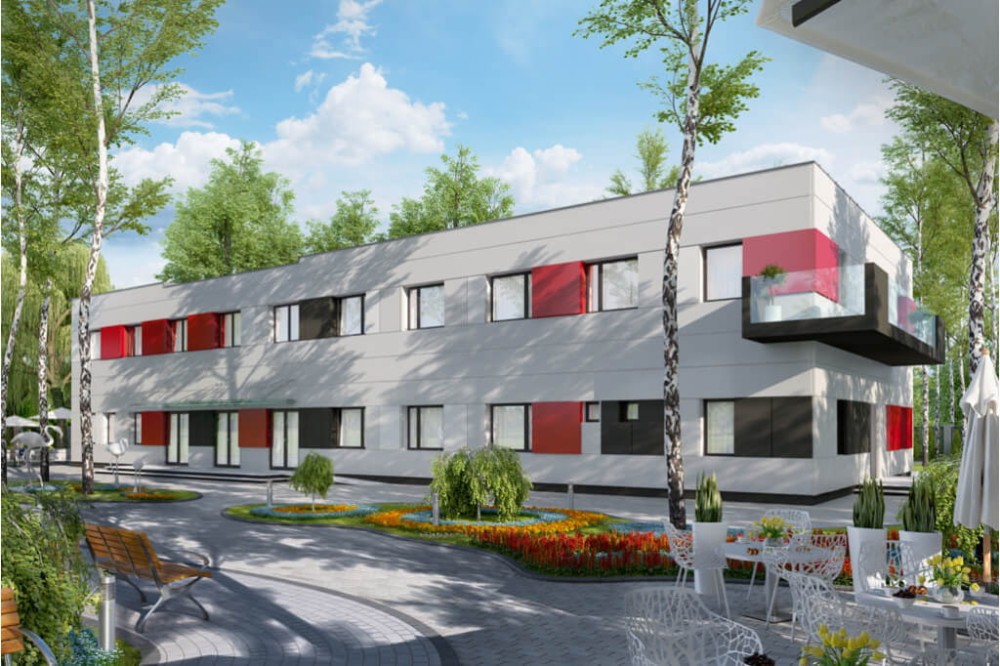 Projekt budynku K-65 - wykończenie elewacji