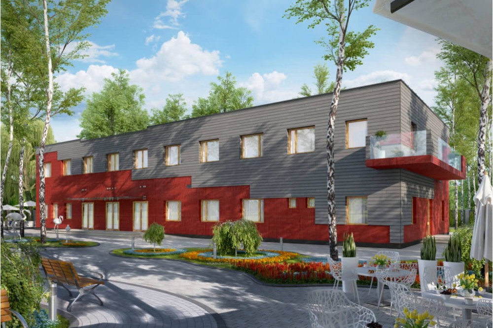 Projekt budynku K-65 - wykończenie elewacji