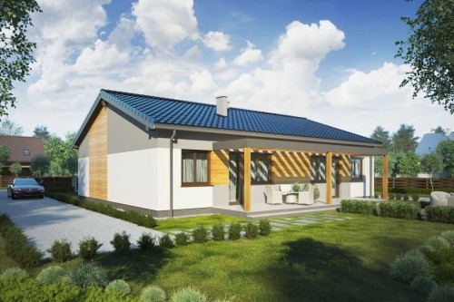 Projekt domu DM-6639 - wykończenie elewacji