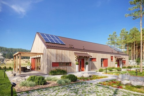 Projekt domu DM-6650 - wykończenie elewacji