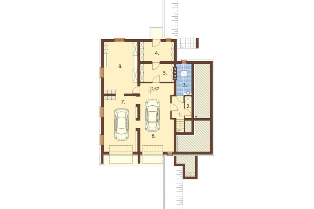 Projekt domu DM-6031 - rzut piwnicy