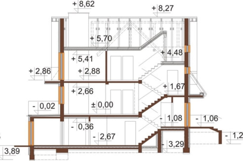Projekt domu DM-6031 - przekrój