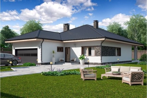 Projekt domu L-6604 - wykończenie elewacji