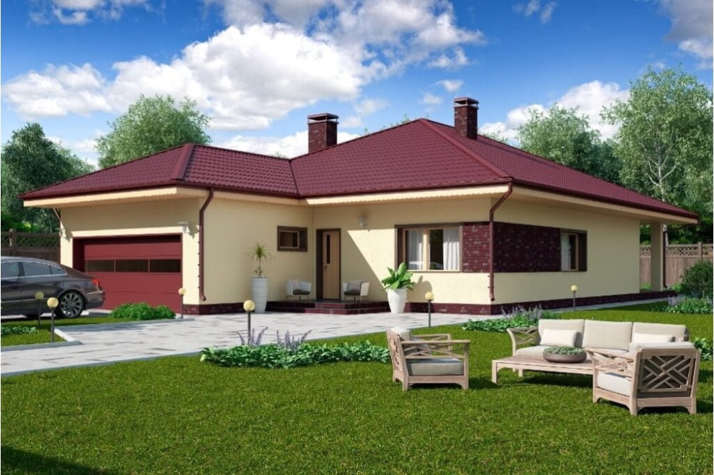 Projekt domu L-6604 - wykończenie elewacji