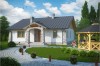 Projekt domu Gościszów DM-6301, parterowy, niepodpiwniczony, bez garażu - kolorystyka wersja 1