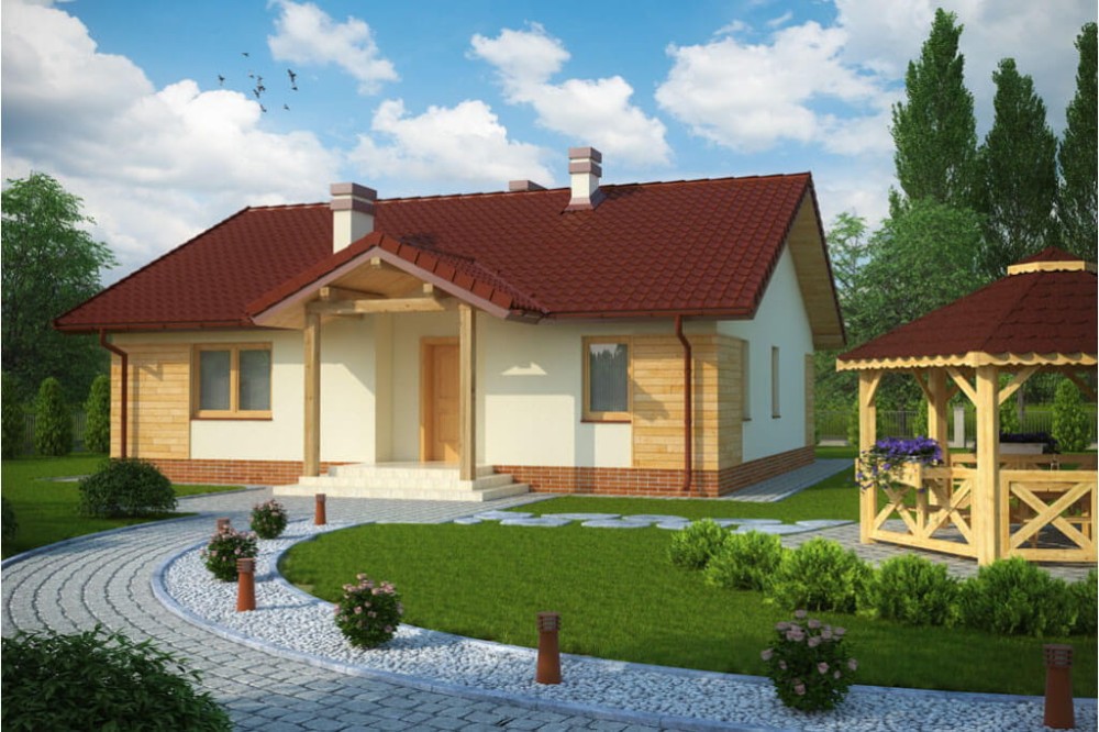 Projekt domu DM-6301 - wykończenie elewacji