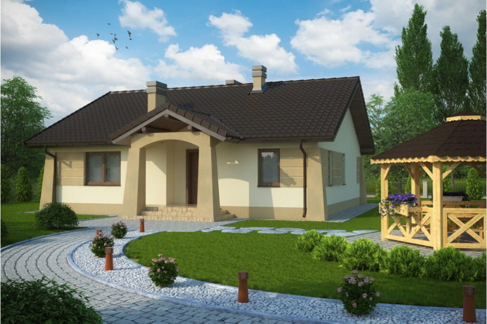 Projekt domu DM-6301 - wykończenie elewacji