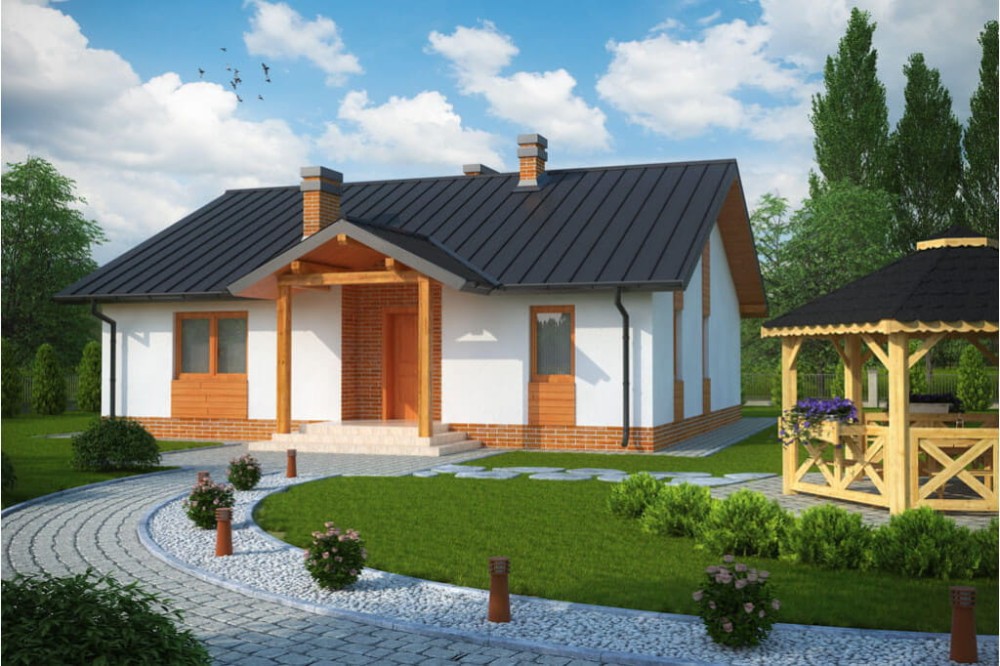 Projekt domu DM-6301 - wykończenie elewacji