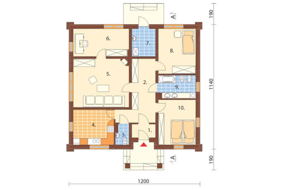 Projekt domu DM-6301 - rzut parteru