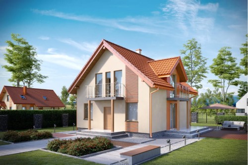 Projekt domu DM-6539  - wykończenie elewacji