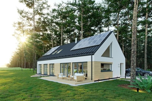 Projekt domu DM-6705  - wykończenie elewacji