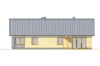 Projekt domu Italica DM-6718,parterowy, jednorodzinny, nowoczesny, z garażem dwustanowiskowym, bez podpiwniczenia - elewacja ogrodowa
