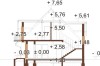 Projekt domu DM-6349 - przekrój A-A