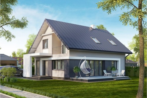 Projekt domu L-6664 - wykończenie elewacji