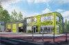 Projekt serwisu samochodowego K-66, piętrowy, niepodpiwniczony - kolorystyka wersja 4