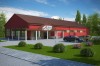 Projekt sklepu samoobsługowego K-51, parterowy, niepodpiwniczony - kolorystyka wersja 2