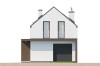 Projekt domu Inovia DM-6707, parterowy z poddaszem użytkowym, z garażem jednostanowiskowym, niepodpiwniczony - elewacja boczna