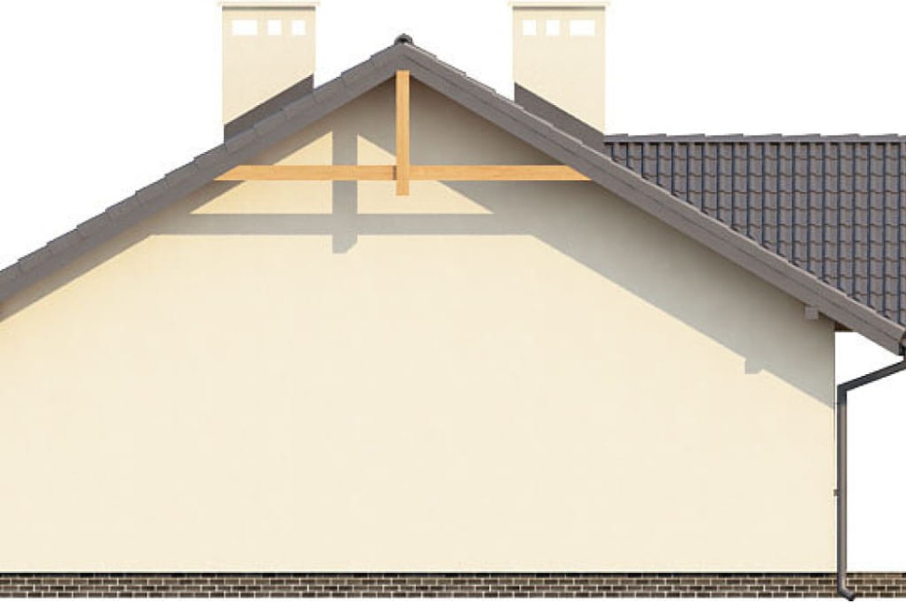 Projekt domu Wiśnicz DM-6292, parterowy, niepodpiwniczony, bez garażu - elewacja lewa