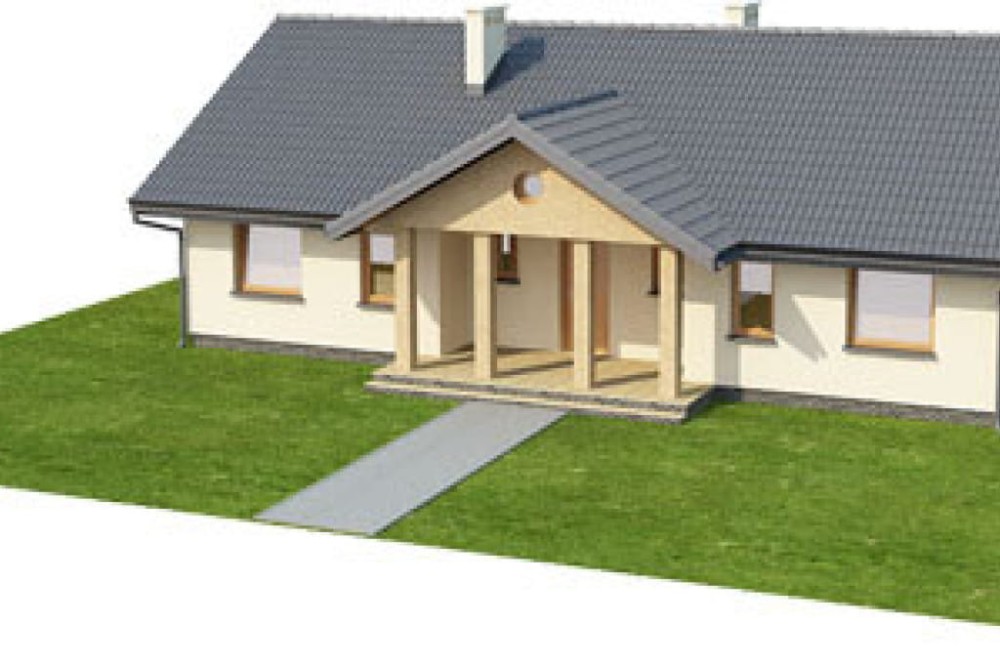 Projekt domu Wiśnicz DM-6292, parterowy, niepodpiwniczony, bez garażu - model