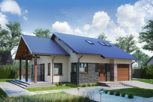 Projekt domu DM-6629 - wykończenie elewacji