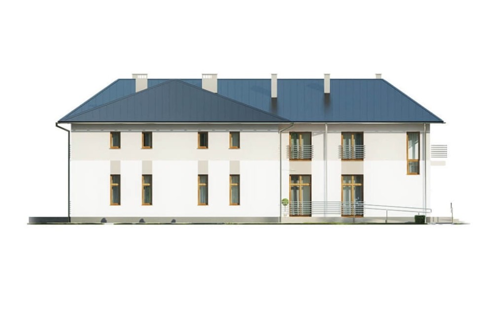 Projekt budynku K-112 - elewacja boczna