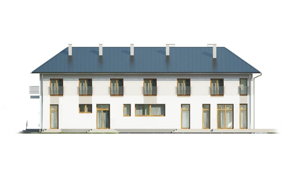 Projekt budynku K-112 - elewacja boczna