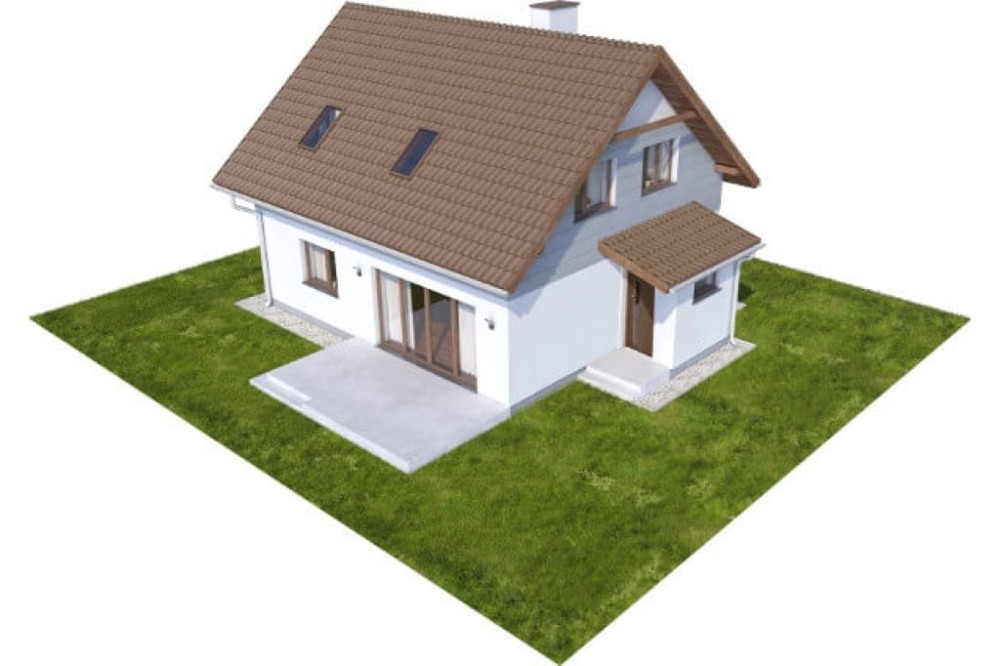 Projekt domu Kroplikowice N DM-6592 N, parterowy z poddaszem użytkowym, jednorodzinny, tradycyjny, bez garażu, bez podpiwniczenia -model