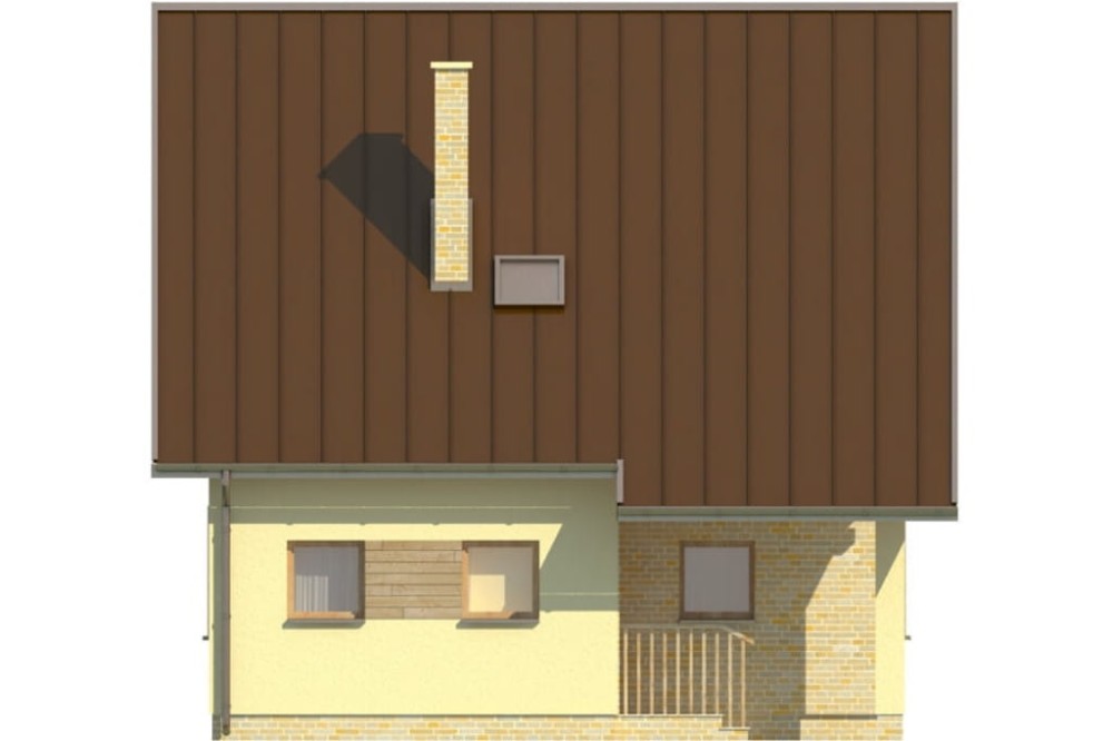 Projekt domu Rajcza DM-6130, parterowy z poddaszem mieszkalnym, bez podpiwniczenia- elewacja prawa