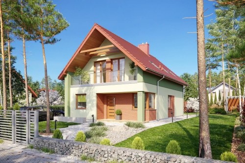 Projekt domu DM-6656  - wykończenie elewacji