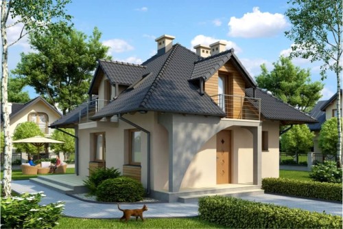 Projekt domu DM-6410 - wykończenie elewacji