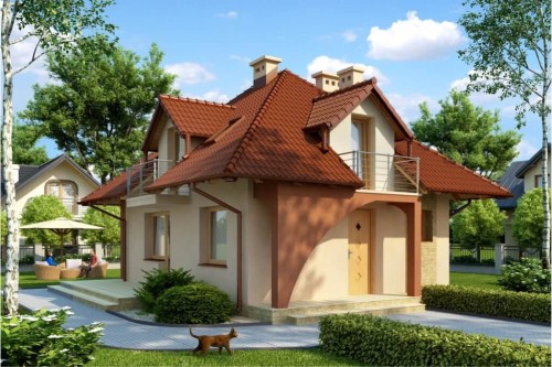 Projekt domu DM-6410 - wykończenie elewacji