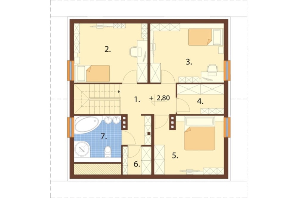 Projekt domu DM-6519  - rzut poddasza