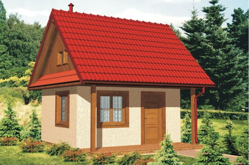 Projekt altany ZG-02, parterowy, niepodpiwniczony - kolorystyka wersja 1